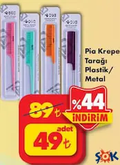 PİA KREPE TARAĞI PLASTİK/METAL